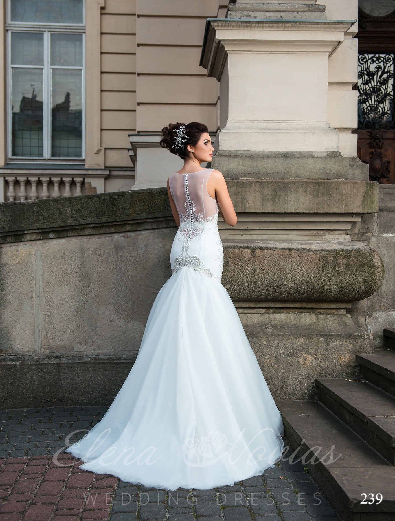 Wedding dress with embroidery model 239